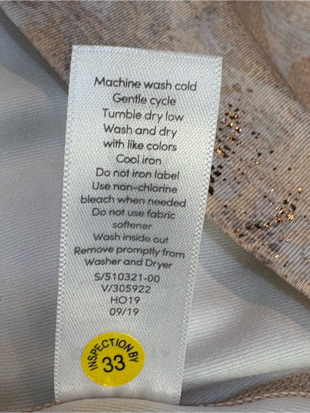 Athleta Marble-Print Metallic Racerback Tank in Gold & Cream - Picture 8 of 8